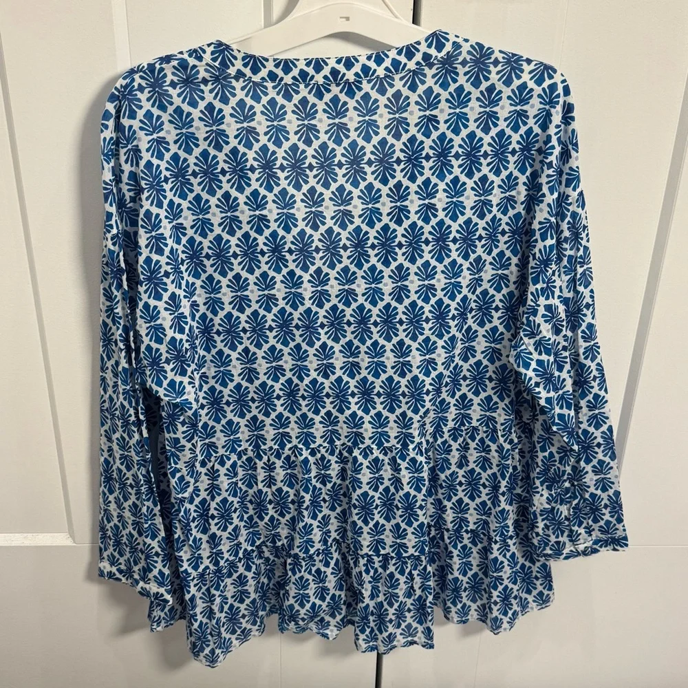 Blue Floral Women's Top - Picture 4 of 7